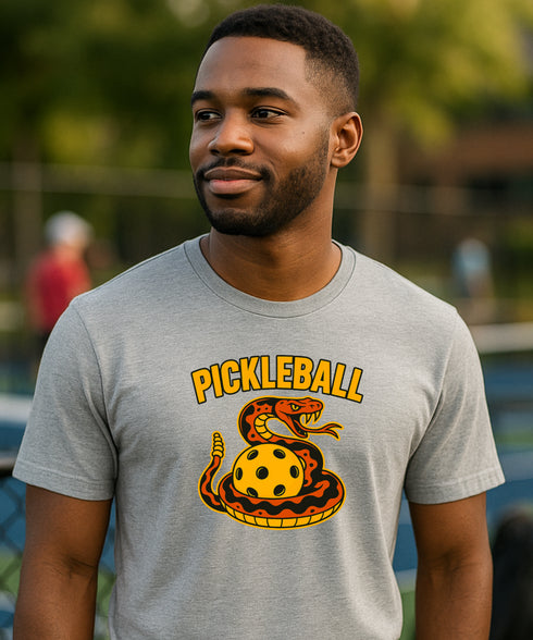 Cobra Strike Pickleball Casual by Pepini Pickleball β white Casual Wear Pickleball T-Shirt front view